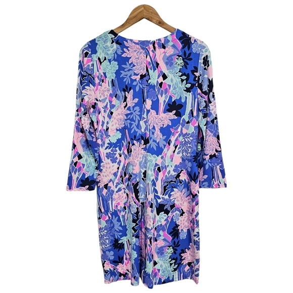 Lilly Pulitzer Melli Dress Iris Blue Graffiti Park Womens Size Medium Colorful - Picture 4 of 15